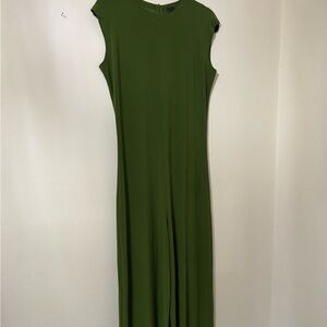 Norma Kamali kelly Green wide leg Sleeveless Jumpsuit